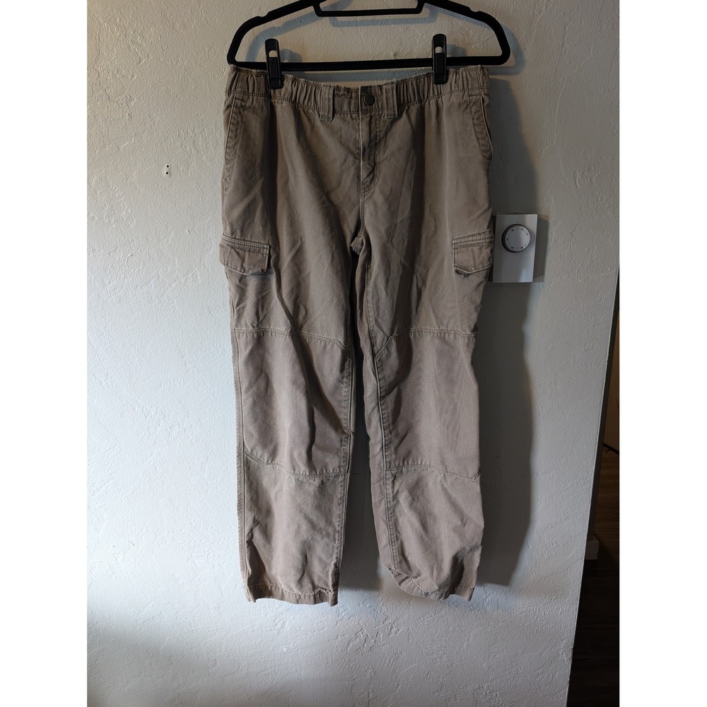 Womens‎ Lands End beige wide leg cargo pants size M